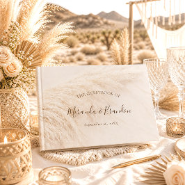 Elegant Bohemer Wedding med Pampasgräs Gästböcker