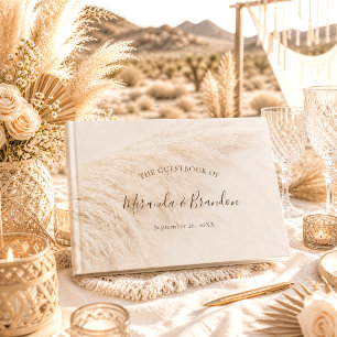 Elegant Bohemer Wedding med Pampasgräs Gästböcker