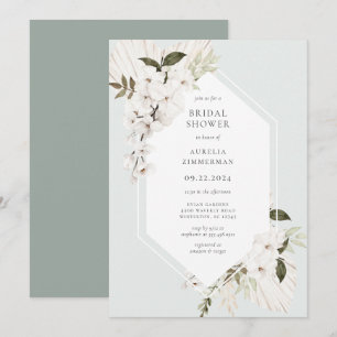 Elegant Bohemian Blommigt Möhippa Inbjudningar
