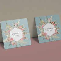Elegant Bohemian Blommigt Monogram