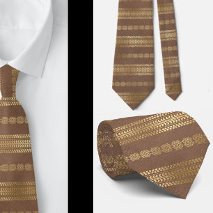 Elegant Bohemian Boho Ro Guld Aztec Neck Tie Slips