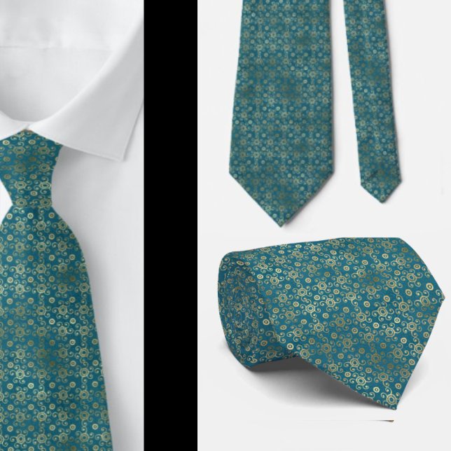 Elegant Bohemian Boho Teal Neck Tie Slips (Skapare uppladdad)
