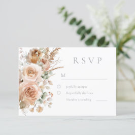 Elegant Bohemian Flowers Modern Bröllop OSA Kort
