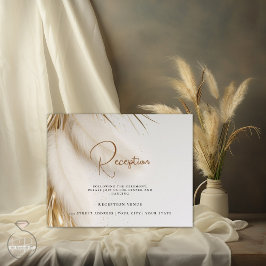 Elegant Bohemian Guld Pampas After Party Tilläggskort