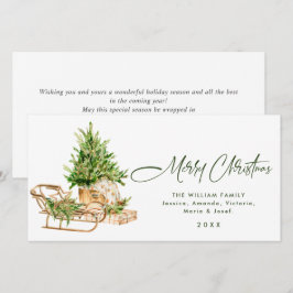 Elegant Bohemian Julgran Sammansättning Julkort