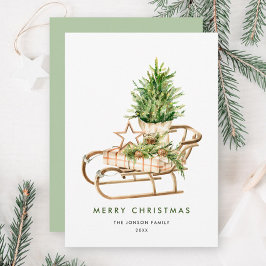 Elegant Bohemian Julgran Sammansättning Julkort