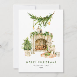 Elegant Bohemian Julgran Sammansättning Julkort