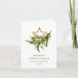 Elegant Bohemian julkomposition Corporate Helgkort