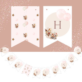 Elegant Bohemian Pastel Mönster Vimplar