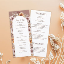 Elegant Bohemian Watercolor Blommigt Program