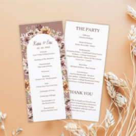 Elegant Bohemian Watercolor Blommigt Program