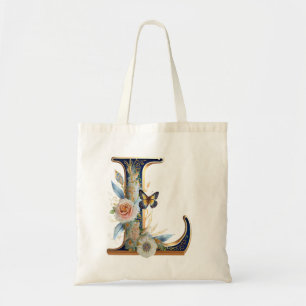 Elegant bohemisk blommig bokstav L Tygkasse