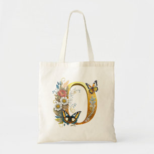 Elegant bohemisk blommig bokstav O Tygkasse