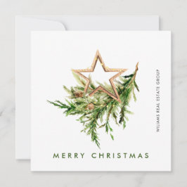 Elegant bohemisk julkomposition Företag Julkort