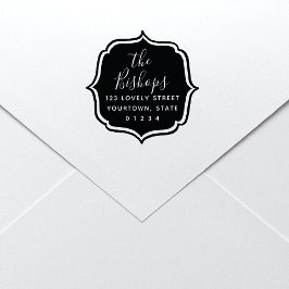 Elegant Bohemisk Returadress för calligrafi Självfärgande Stämpel
