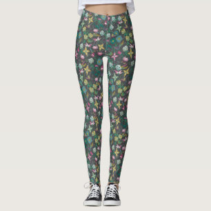 Elegant Bohemiska Blommigtar Leggings