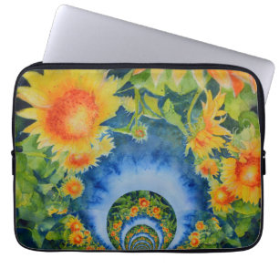 Elegant bohemiska solblommor laptop fodral