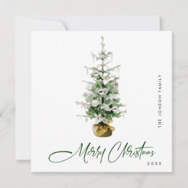 Elegant Böhmen jul Gräs Träd Hälsning Julkort