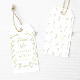 Elegant Böhmen Tulips Blommigt Bröllop Tack Presentetikett