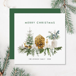 Elegant Böhmens julkomposition Hälsning Julkort