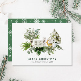 Elegant Böhmens julkomposition Hälsning Julkort