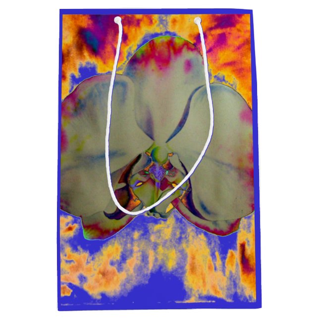 Elegant boho abstrakt vattenfärgsfärg orchid-målni (Framsidan)