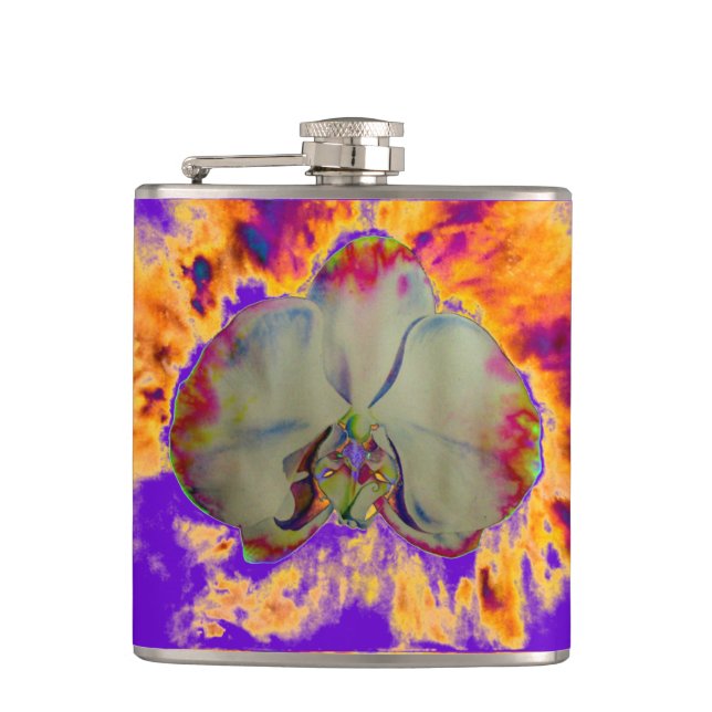 Elegant boho abstrakt vattenfärgsfärg orchid-målni fickplunta (Framsidan)