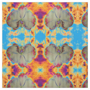 Elegant boho abstrakt vattenfärgsfärg orchid-målni tyg