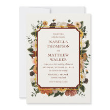 Elegant Boho Akvarell Vildblomma Bröllop