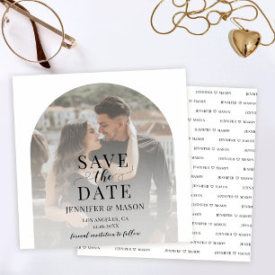 Elegant boho arch-foto Spara datuminbjudan Inbjudningar