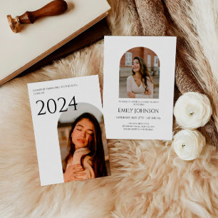 Elegant Boho Arch Studenten Inbjudningar