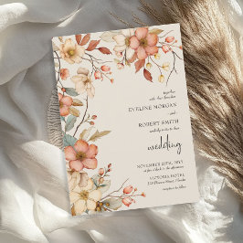 Elegant Boho Arch Terracotta rust Fall Wildblommor Inbjudningar