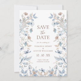Elegant Boho Blomma Spara Datumet