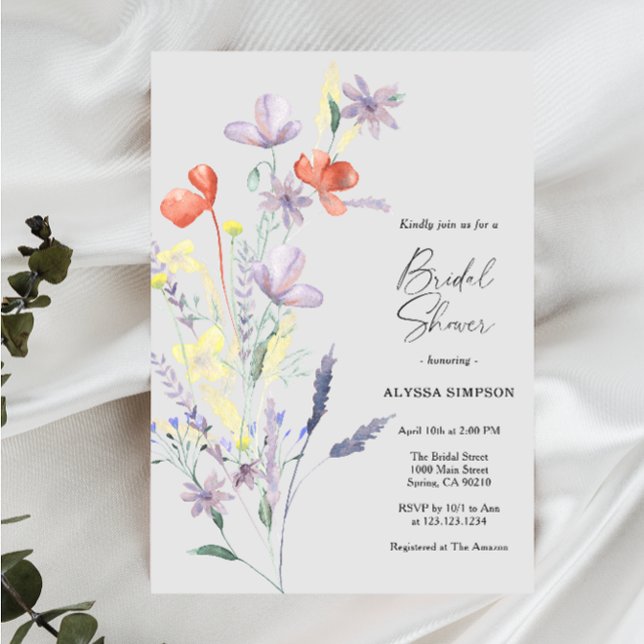 Elegant Boho Blommig Bröllopsdusch Inbjudningar (Skapare uppladdad)