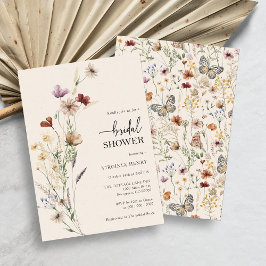 Elegant Boho Blommig Bröllopsfest Inbjudningar