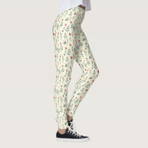 Elegant Boho Blommig – Enkel Vildblommamönster Leggings