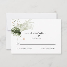Elegant Boho Blommig Grönska Bröllop OSA Kort
