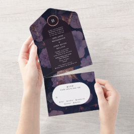 Elegant Boho Blommigt Arch Ro Guld Lila Bröllop