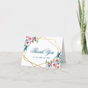 Elegant Boho Blommigt Bachelorette Helg Tack Kort