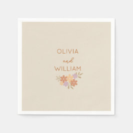 Elegant Boho Blommigt Bröllop blöjor Pappersservett