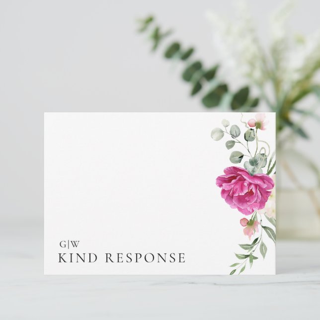 Elegant Boho Blommigt-Bröllop OSA Kort (Stående Fram)