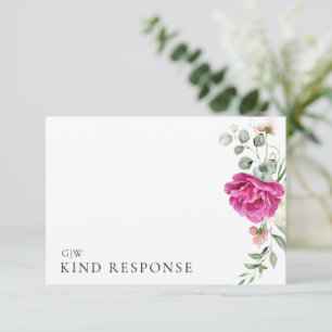 Elegant Boho Blommigt-Bröllop OSA Kort