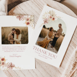 Elegant Boho Blommigt | Fototackkort Tack Kort