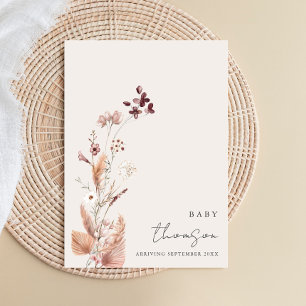 Elegant Boho Blommigt Gravid Meddelande om 