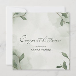 Elegant Boho Blommigt Greenery Bröllop Card Kort
