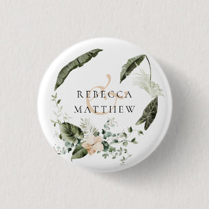 Elegant Boho Blommigt Greenery Bröllop Knapp