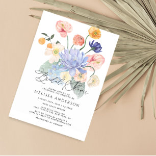 Elegant Boho Blommigt Inbjudningskort för möhippan