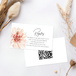 Elegant Boho Blommigt Möhippa Gift Registry Tilläggskort