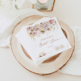 Elegant boho blommigt möhippa napkins pappersservett