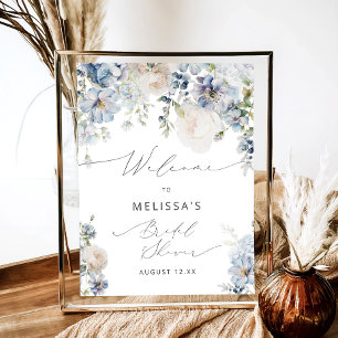 Elegant Boho Blommigt Möhippa Välkommen Poster